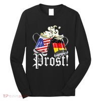 Oktoberfest Prost Usa Germany Flags Long Sleeve Shirt thumb 0