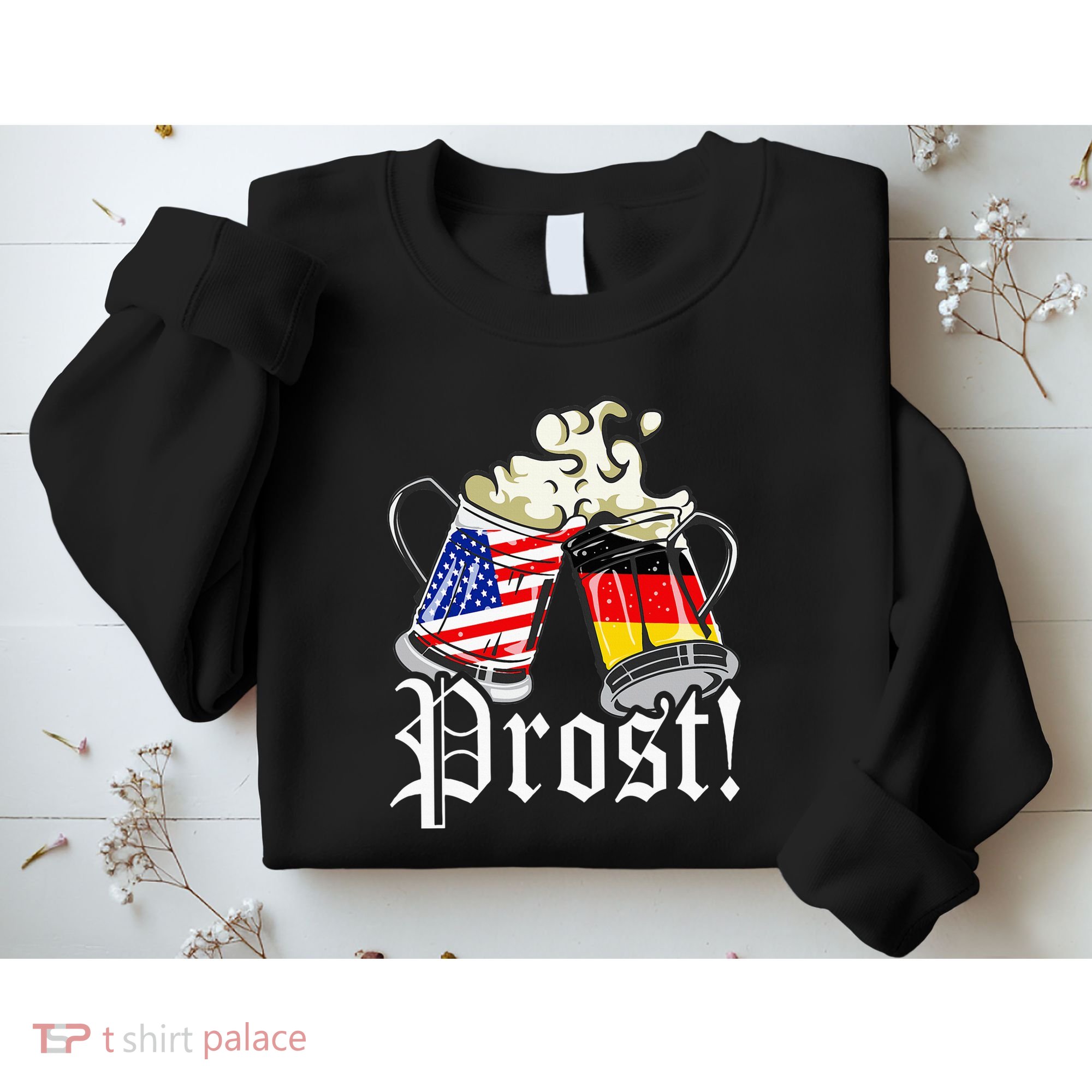 Oktoberfest Prost Usa Germany Flags Sweatshirt