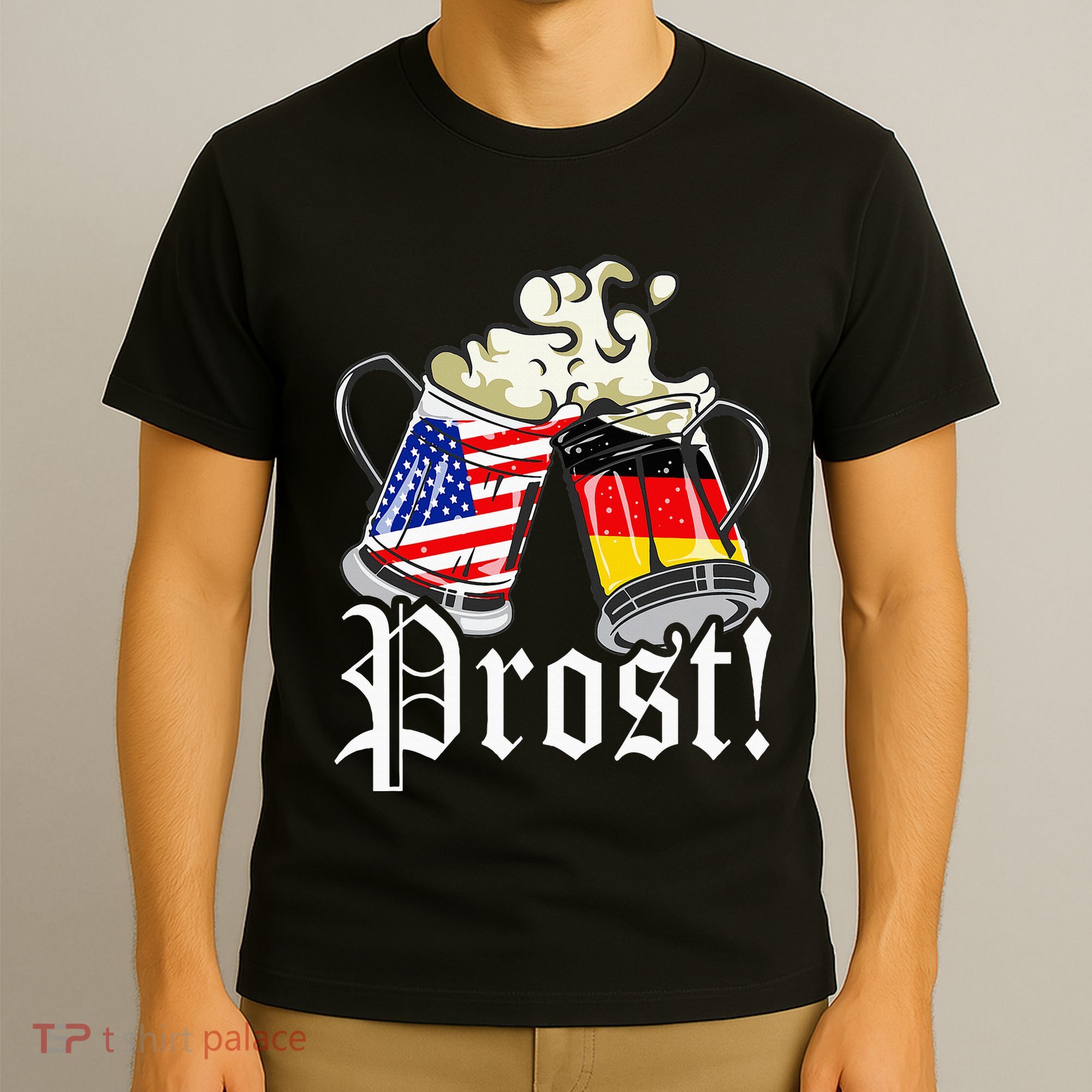 Oktoberfest Prost Usa Germany Flags T-Shirt