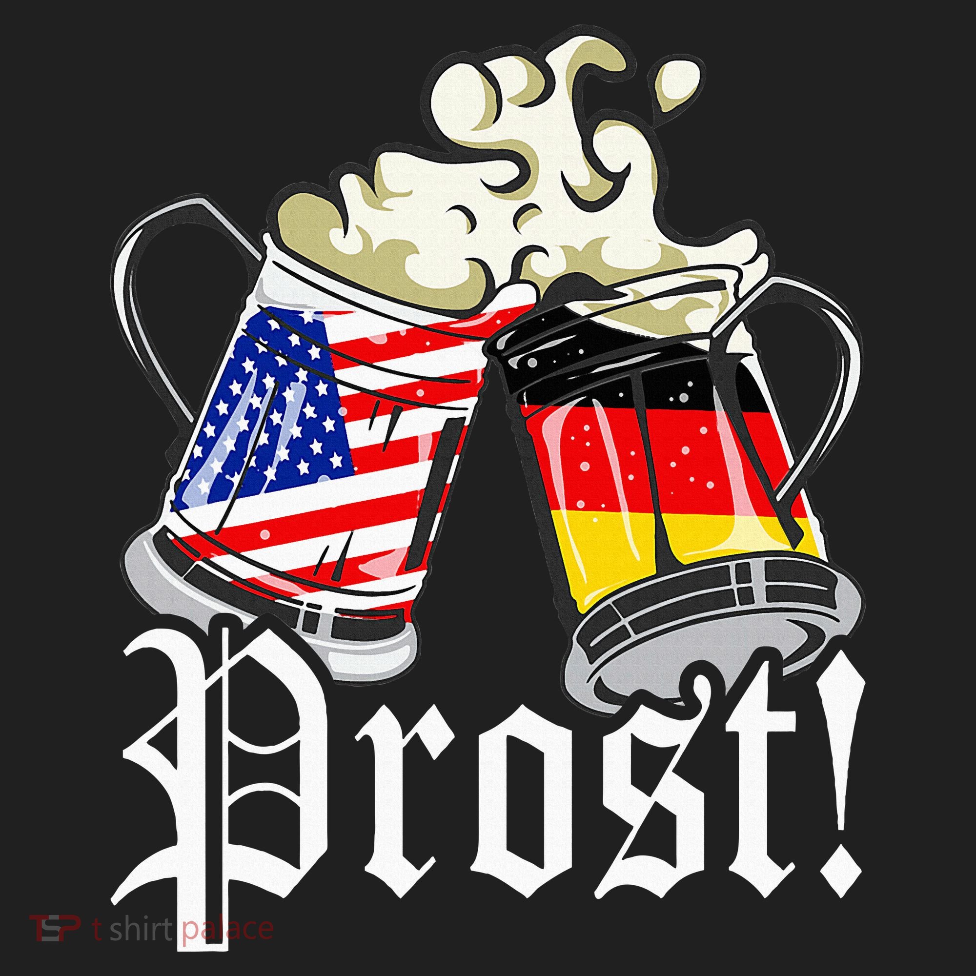 Oktoberfest Prost Usa Germany Flags Hat