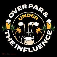 Over Par & Under The Influence Funny Golf USA-Made Doggie Bandana thumb 2