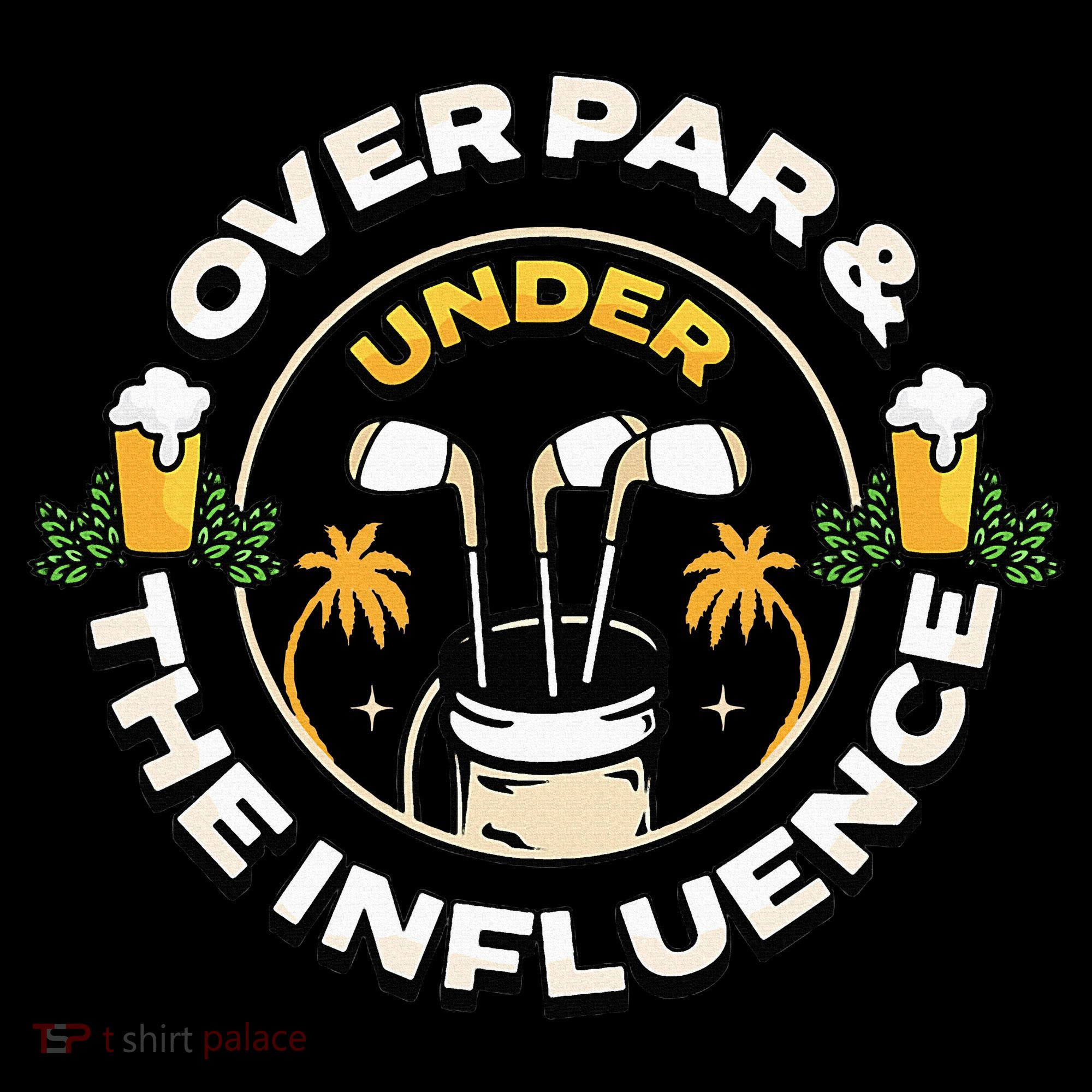 Over Par & Under The Influence Funny Golf Backpack