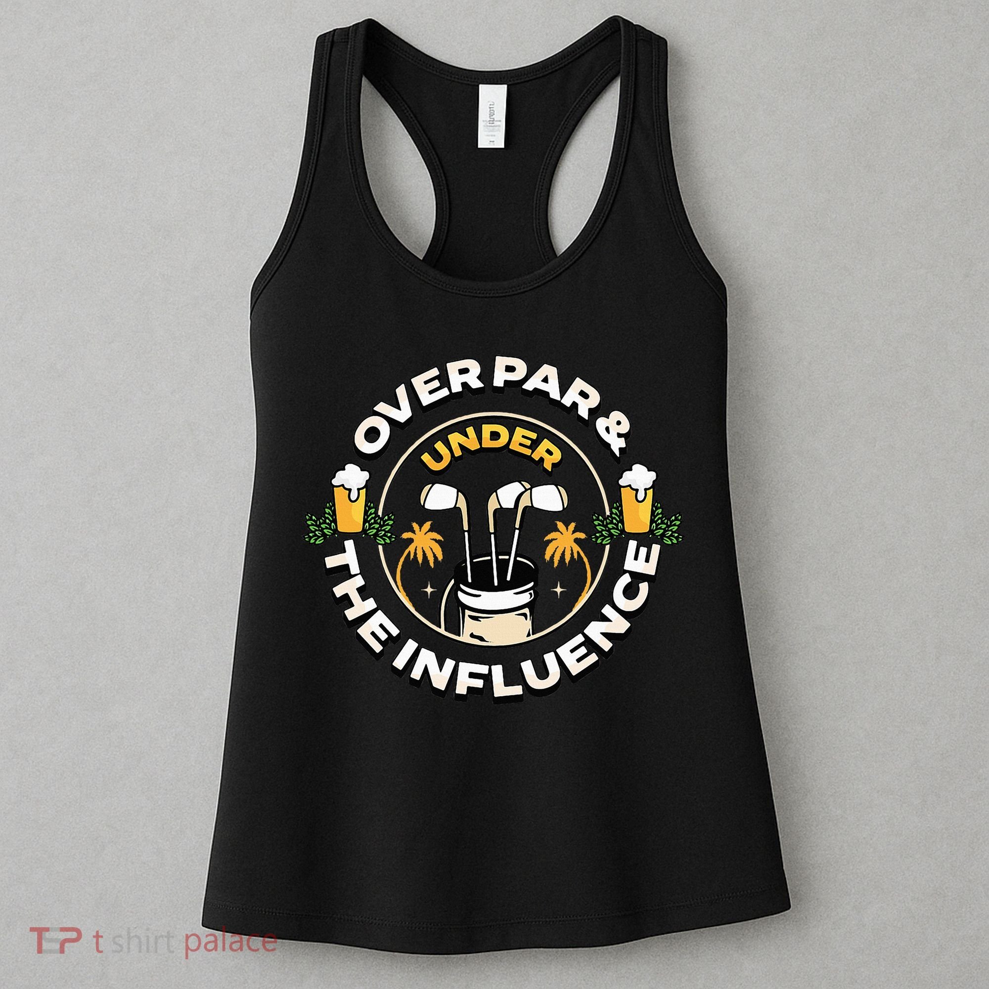 Over Par & Under The Influence Funny Golf Women's Tank Top