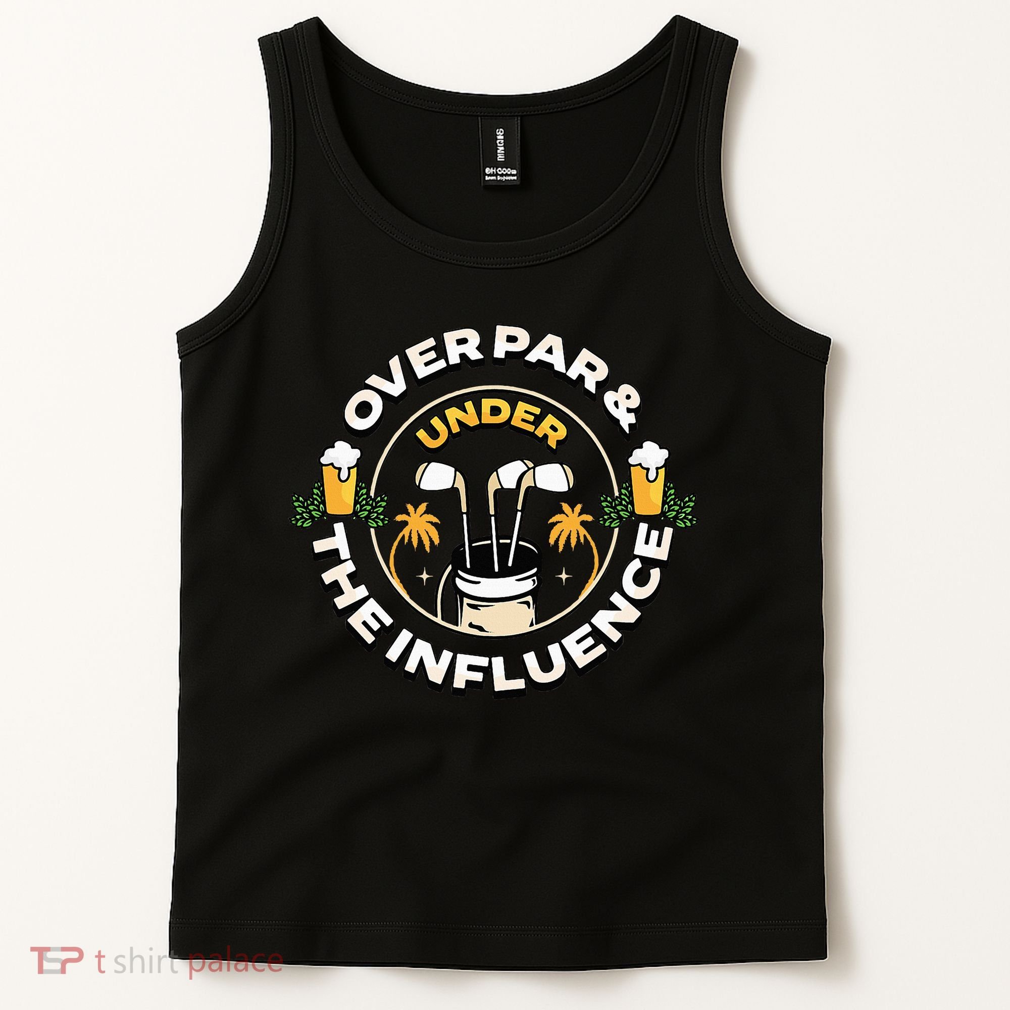 Over Par & Under The Influence Funny Golf Tank Top