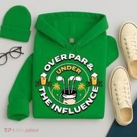 Over Par & Under The Influence Funny Golf Hoodie thumb 4