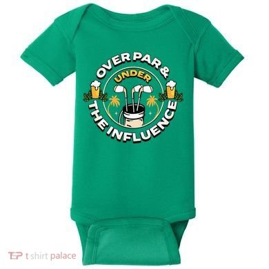 Over Par & Under The Influence Funny Golf Baby Bodysuit