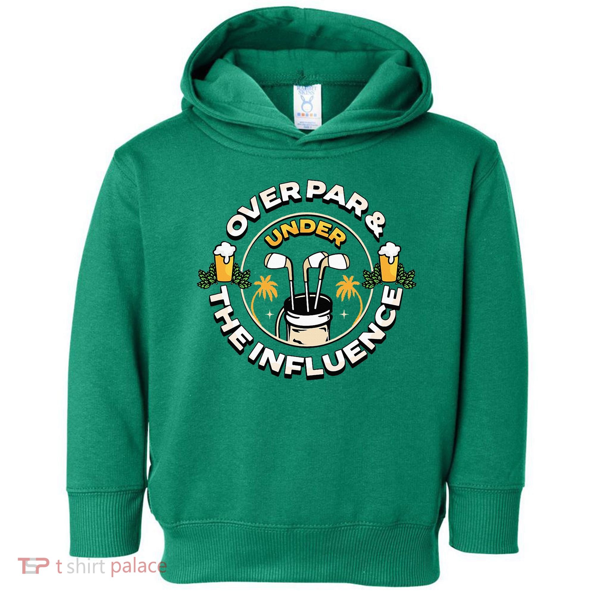 Over Par & Under The Influence Funny Golf Toddler Hoodie