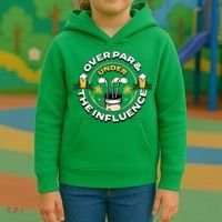 Over Par & Under The Influence Funny Golf Kids Hoodie thumb 3