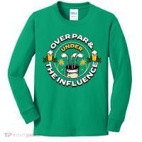 Over Par & Under The Influence Funny Golf Kids Long Sleeve Shirt thumb 0