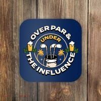 Over Par & Under The Influence Funny Golf Coaster thumb 0
