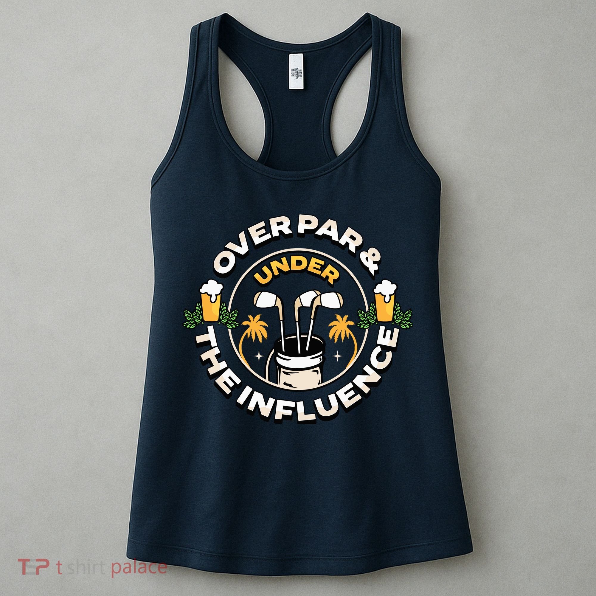 Over Par & Under The Influence Funny Golf Women's Tank Top