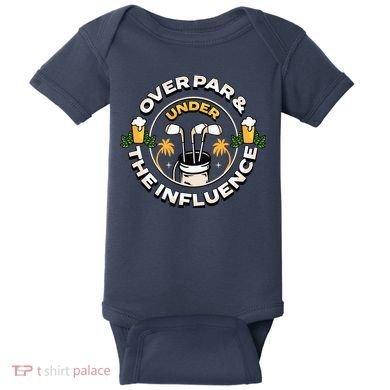 Over Par & Under The Influence Funny Golf Baby Bodysuit