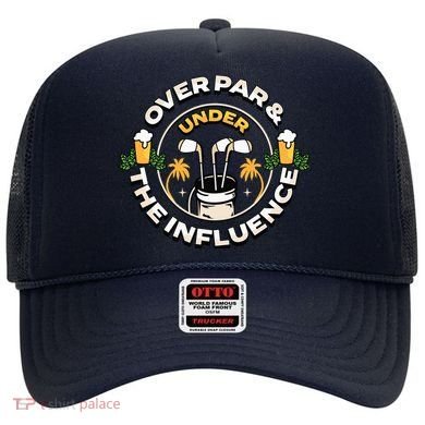 Over Par & Under The Influence Funny Golf Hat