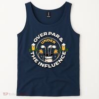 Over Par & Under The Influence Funny Golf Tank Top thumb 2
