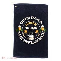 Over Par & Under The Influence Funny Golf Golf Towel thumb 0