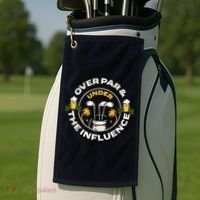 Over Par & Under The Influence Funny Golf Golf Towel thumb 2
