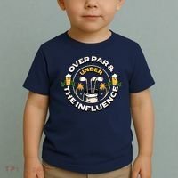 Over Par & Under The Influence Funny Golf Toddler T-Shirt thumb 2