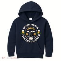 Over Par & Under The Influence Funny Golf Kids Hoodie thumb 0
