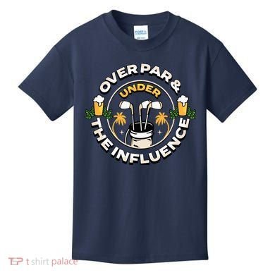 Over Par & Under The Influence Funny Golf Kids T-Shirt