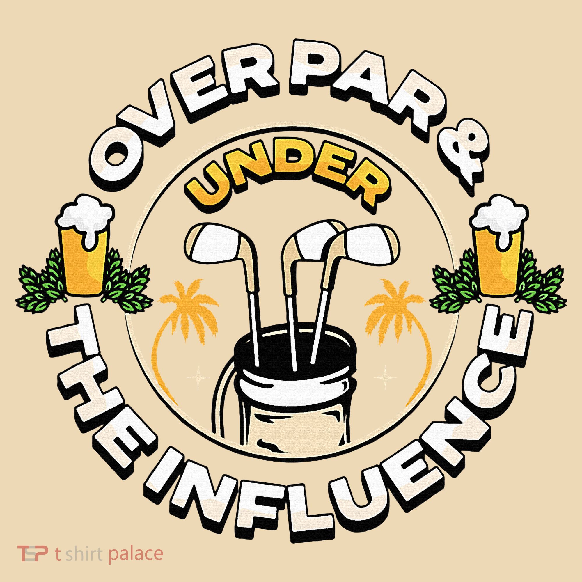 Over Par & Under The Influence Funny Golf Tote Bag