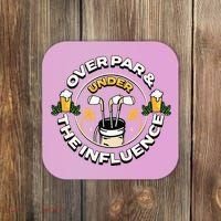 Over Par & Under The Influence Funny Golf Coaster thumb 0