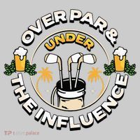 Over Par & Under The Influence Funny Golf Tie-Dye T-Shirt thumb 2
