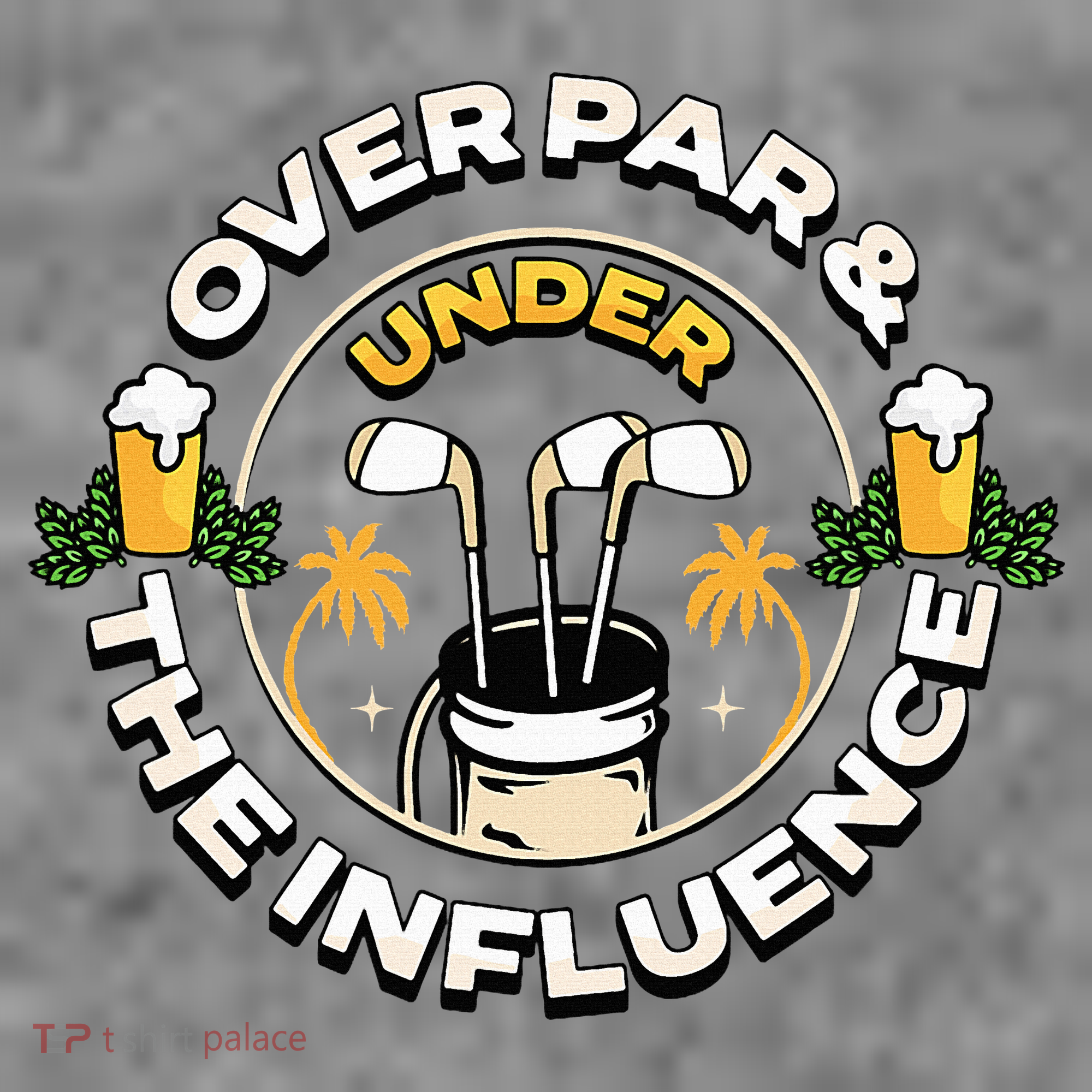 Over Par & Under The Influence Funny Golf Toddler Hoodie
