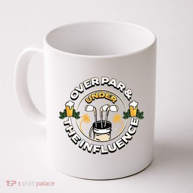 Over Par & Under The Influence Funny Golf Coffee Mug