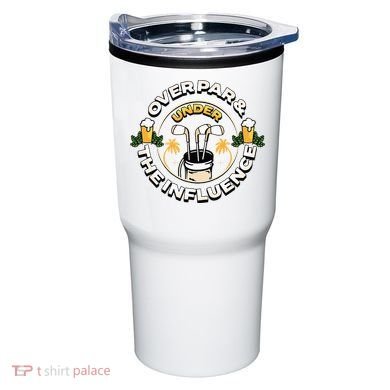 Over Par & Under The Influence Funny Golf Tumbler