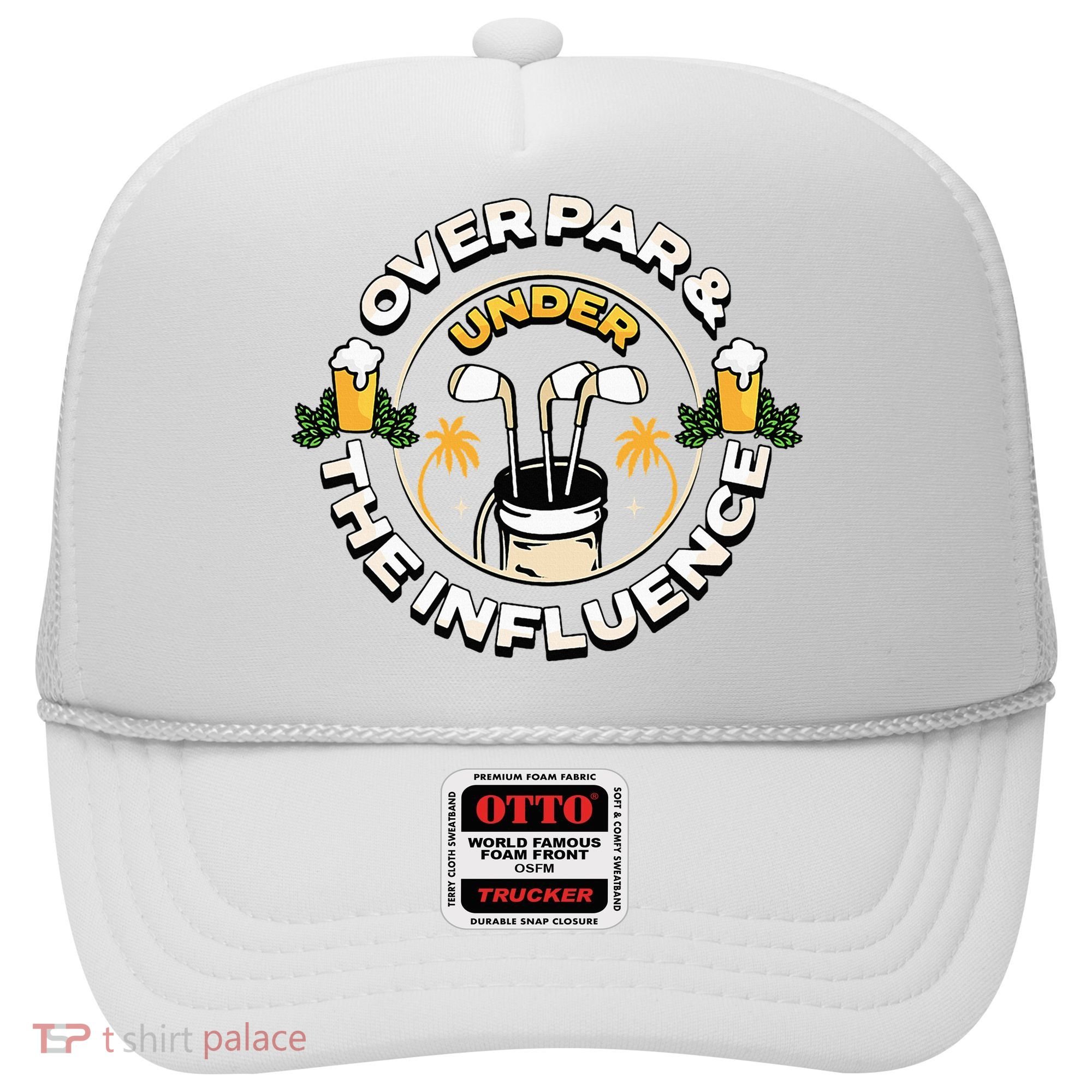 Over Par & Under The Influence Funny Golf Hat