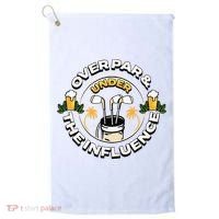 Over Par & Under The Influence Funny Golf Golf Towel thumb 0