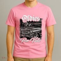 Oldies Por Vida Vintage Car Lowrider Mexican Chicano T-Shirt thumb 3