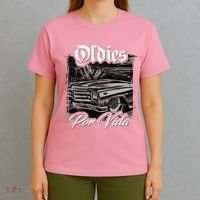 Oldies Por Vida Vintage Car Lowrider Mexican Chicano T-Shirt thumb 4