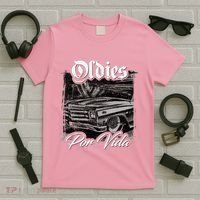 Oldies Por Vida Vintage Car Lowrider Mexican Chicano T-Shirt thumb 5