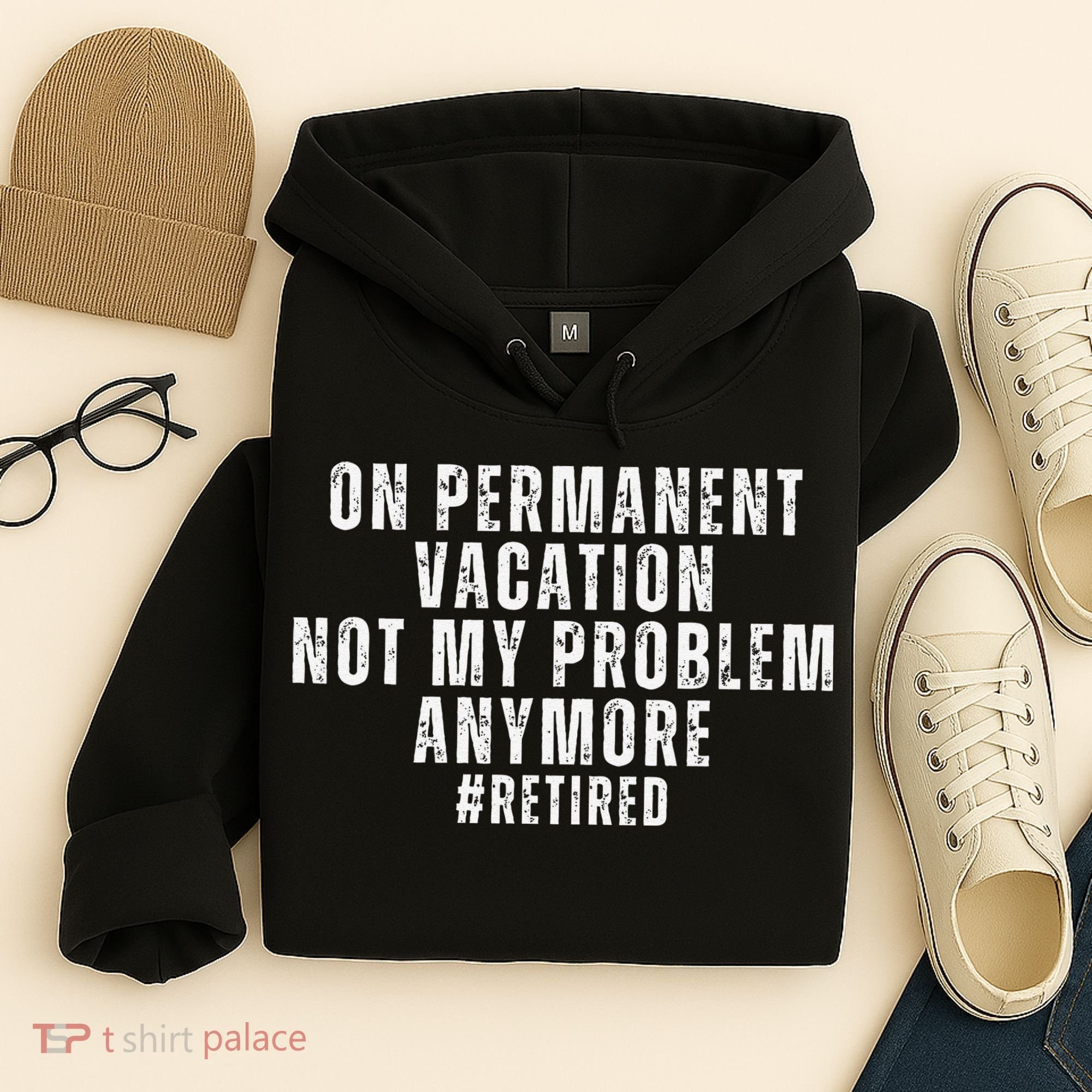On Permanent Vacation Funny Retirement Retired Hoodie