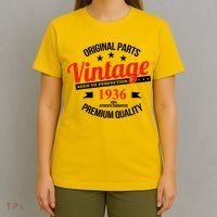 Original Parts Vintage Age To Perfection Premium Quality 1936 90th Birthday T-Shirt thumb 4