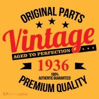 Original Parts Vintage Age To Perfection Premium Quality 1936 90th Birthday T-Shirt thumb 7