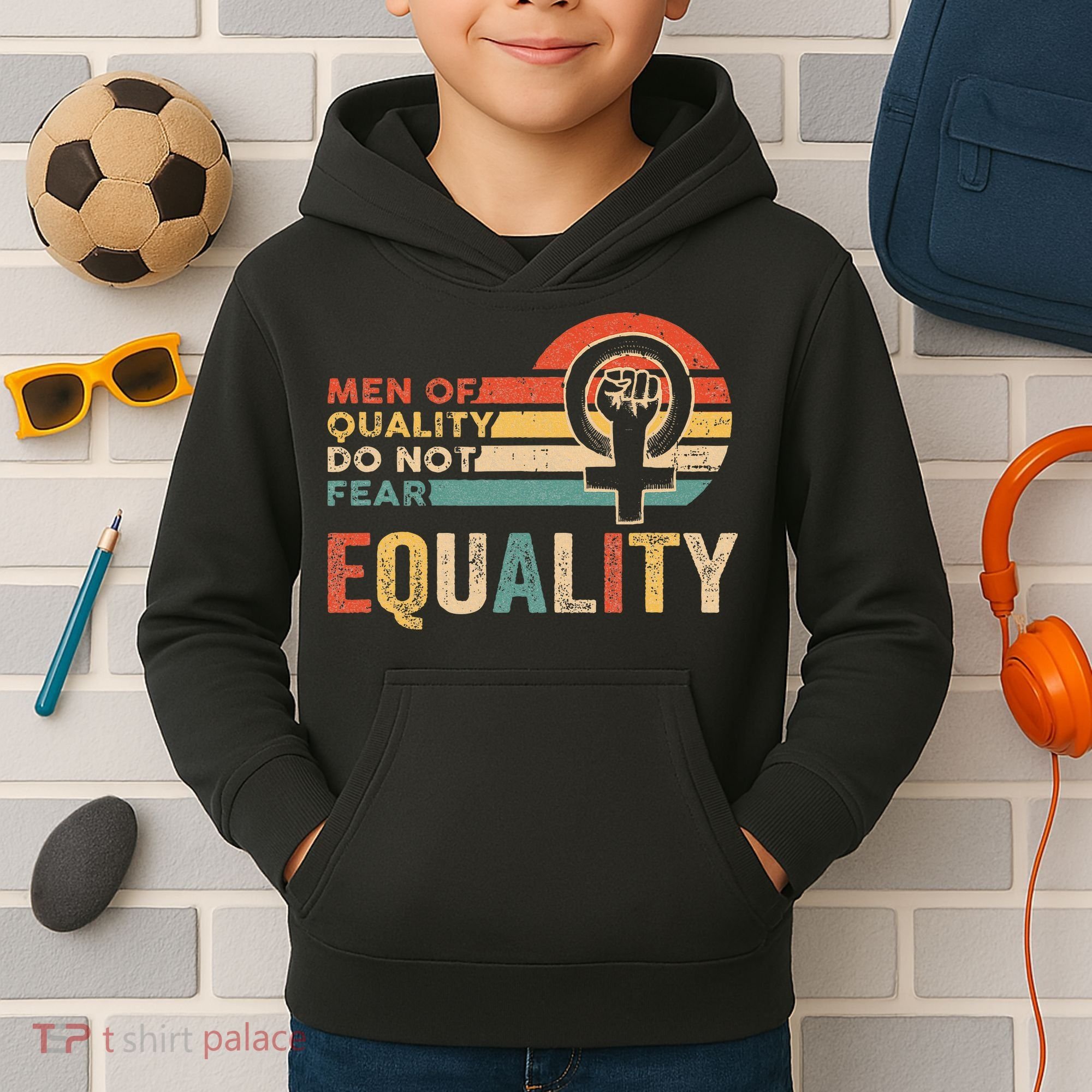 Of Quality Do Not Fear Equality Feminism Kids Hoodie