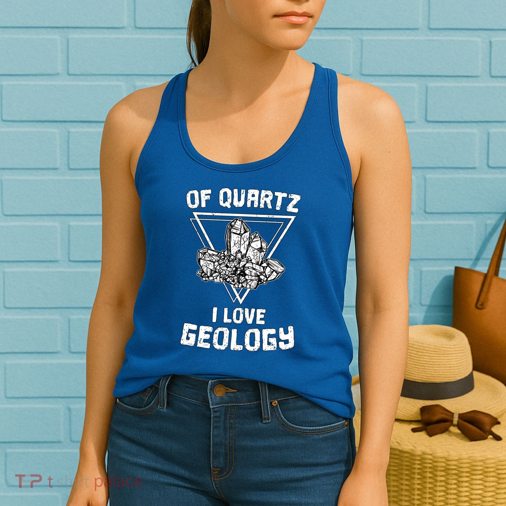 Of Quartz I Love Geology Fun Geologist Rock Collecting Gift Meaningful Gift Women's Tank Top
