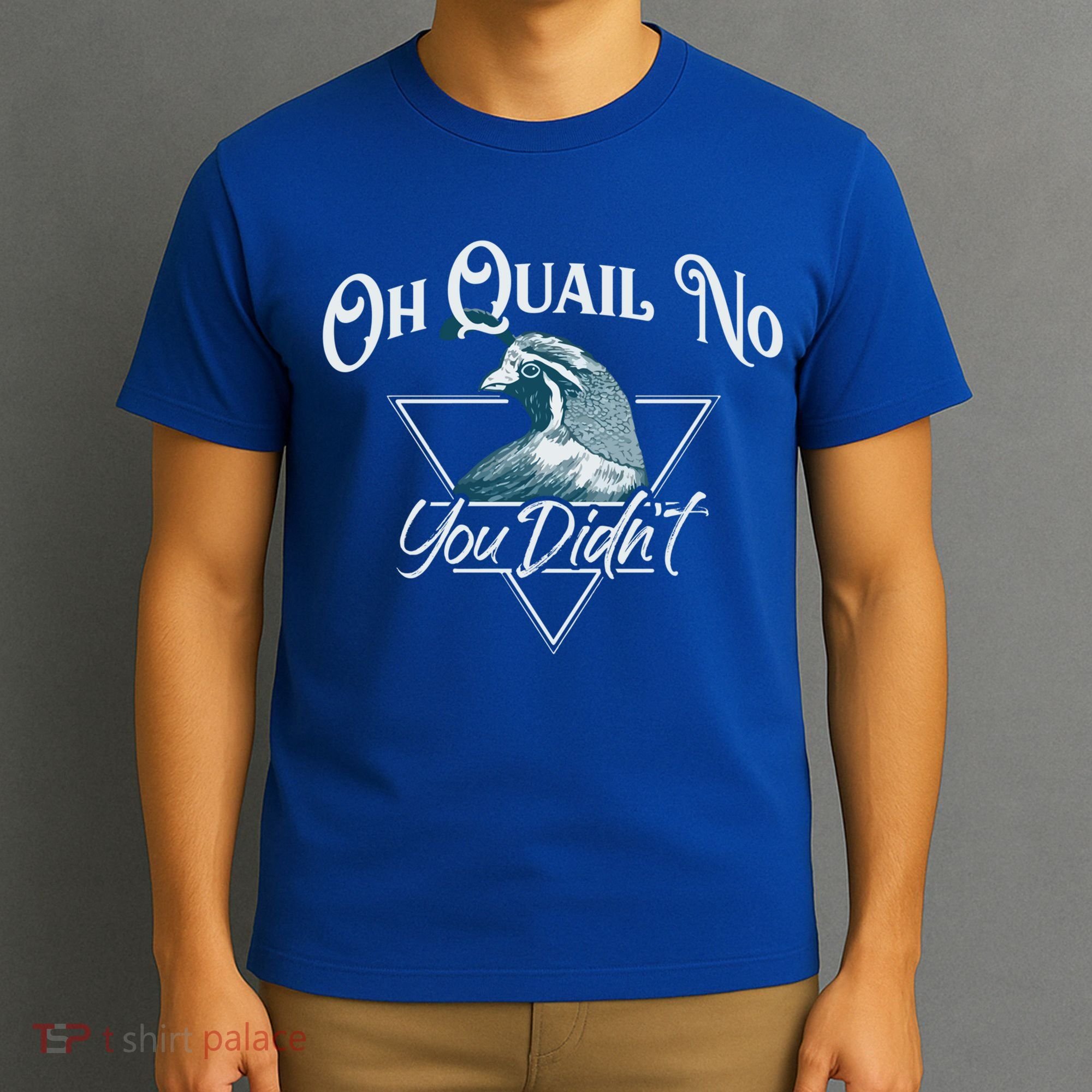 Oh Quail No You Didn't Cute Gift Hunting Quails Hunters Cute Gift Bird Day Funny T-Shirt