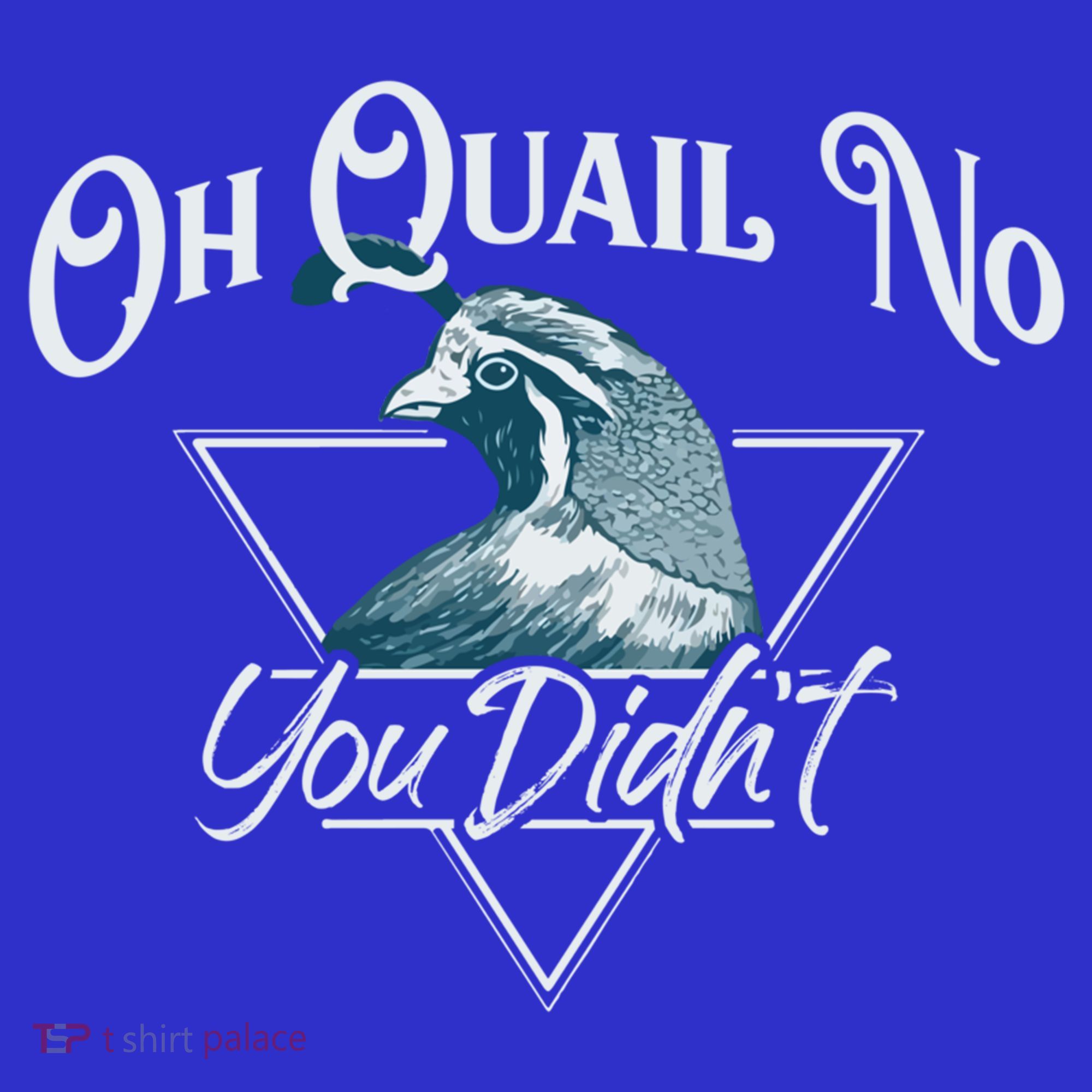 Oh Quail No You Didn't Cute Gift Hunting Quails Hunters Cute Gift Bird Day Funny Women's Tank Top