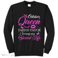 October Queen This Queen Was Born In October Birthday Women Sweatshirt thumb 0