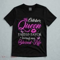 October Queen This Queen Was Born In October Birthday Women T-Shirt thumb 5