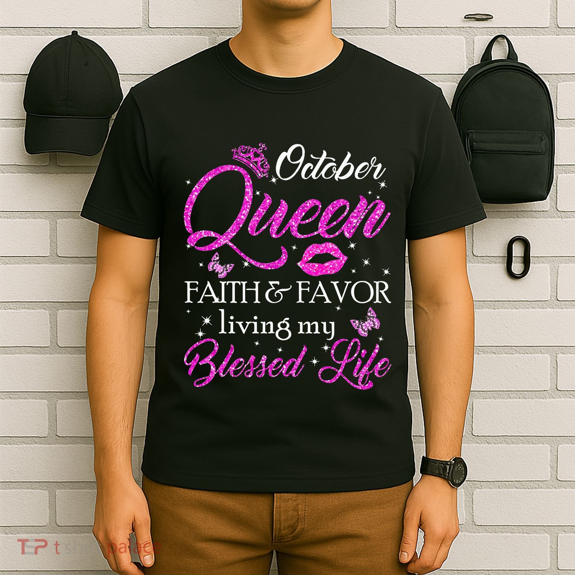 October Queen This Queen Was Born In October Birthday Women T-Shirt