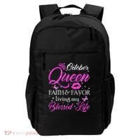 October Queen This Queen Was Born In October Birthday Women Backpack thumb 0