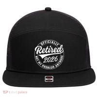 Officially Retired 2026 Not My Problem Anymore Emblem 7 Panel Mesh Trucker Snapback Hat thumb 0