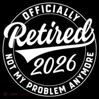 Officially Retired 2026 Not My Problem Anymore Emblem Doggie Tank thumb 4