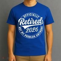 Officially Retired 2026 Not My Problem Anymore Emblem T-Shirt thumb 3