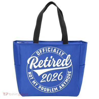 Officially Retired 2026 Not My Problem Anymore Emblem Tote Bag