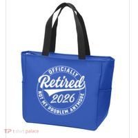 Officially Retired 2026 Not My Problem Anymore Emblem Tote Bag thumb 3